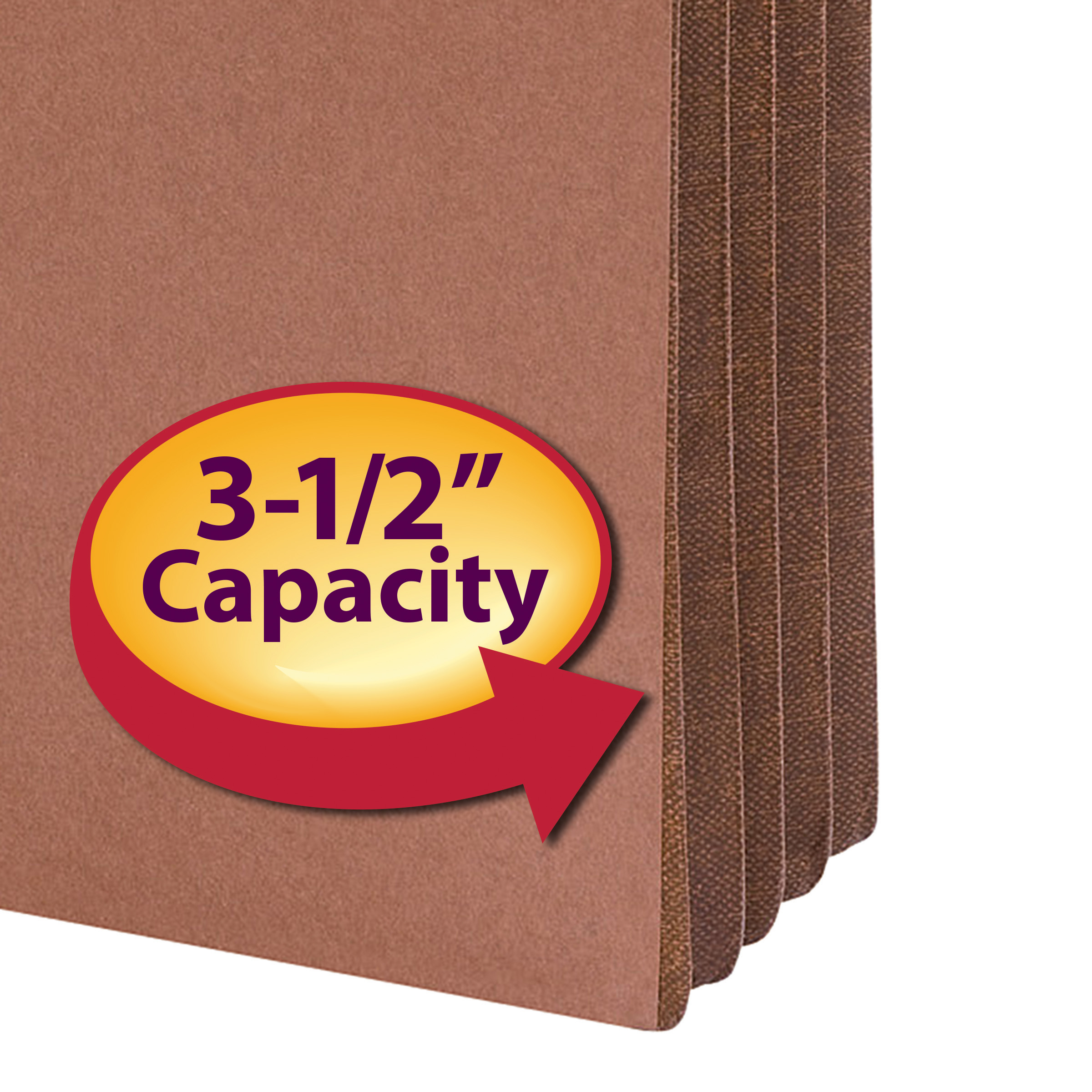 Smead Redrope File Pockets 3.5" Fully-Lined Gusset 10/BX Legal (74264)