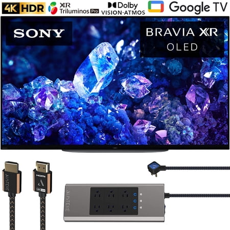 Sony XR42A90K Bravia XR A90K 42" 4K HDR OLED Smart TV 2022 Model Bundle with Austere 1.5m 4K HDR HDMI Cable and 5-Series 6 Outlet Surge Protector