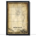 thumbnail image 2 of Montrose Vintage Map Prints Canvas, Michigan Map Art Canvas, Canvas, Montrose Map City style vintage Canvas , Canvas Wall Art, Street Map Artwork Canvas, 2 of 6