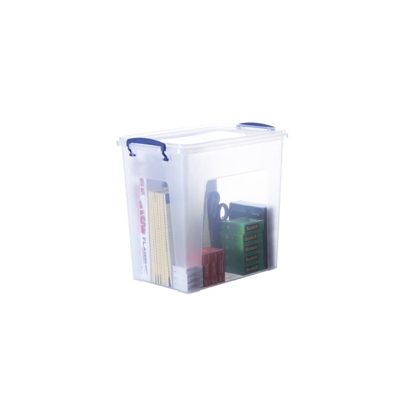Superio Clear Storage Bin with Lid- Plastic Box for Home, 20 Quarts