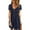 Gray Summer Dresses for Women 2023, variant on Dyegold Sundresses for Women Casual Beach - Dresses for Guest V-Neck Short Sleeve Button Up Pleated Solid Color Mini Sun Dress Plus Size Summer Loose Dress