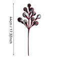 thumbnail image 2 of Burgundy Christmas Ball Picks, 17.32in Decorative Ornament Spray with Plaid Ball Accents for Xmas Tree Wreath Floral Arrangement Decor, 2 of 5