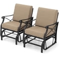 thumbnail image 1 of Costway 2 PCS Outdoor Glider Rocking Chair Patio Gliding Chair Furniture with Metal Frame, 1 of 8