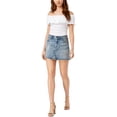 thumbnail image 1 of Citizens Of Humanity Womens Cut Off Denim Skirt, Blue, 27, 1 of 2