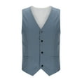 thumbnail image 4 of Blczomt Dress Mens Big and Tall Tank Tops Sleeveless Vest Waistcoat Formal Pocket Blue Tees, 4 of 8