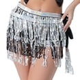 thumbnail image 4 of Women Belly Dance Skirt Dress Hip Scarf for Rumba Stage Performance Ballroom Black, 4 of 7