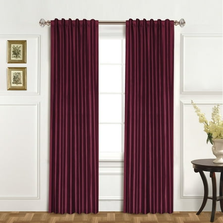 100 Dupioni Silk 42 X 84 Window Curtain Panel Burgundy