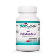 Nutricology B12 Methylcobalamin Supplement - Vitamin B12 and Folate, with 400mcg Folic Acid, Pure, Vegetarian Lozenges - 50 Count