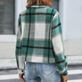 thumbnail image 4 of Pincandy Plaid Jacket for Women Lightweight Casual Long Sleeve Lapel Plaid Blazer Jackets with Pockets, 4 of 5
