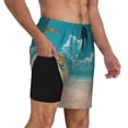 thumbnail image 2 of Fotbe Shopping Cart On Tropical Beach Traje de Baño para Hombre – Shorts de Natación de Secado Rápido con Forro y Bolsillos-Small, 2 of 6
