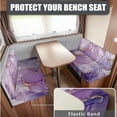 thumbnail image 2 of XYZCANDO Purple Gold Marble Print RV Dinette Cushion Covers Camper Accessories for Inside Couch Cushion Slipcovers Loveseat Slipcovers for Travel Couch (2 Backrest Cover & 2 Bench Cover), 2 of 6