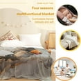 thumbnail image 5 of Grey Marble Flannel Fleece Blanket, Abstract Gold Foil Cracked Lines Ultra-Soft Microfiber Throw Blanket for Sofa, Couch & Bed Bedroom Decor 60x80in, 5 of 6