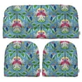 thumbnail image 1 of RSH Décor Indoor Outdoor 3 Piece Tufted Wicker Cushion Set, Large, Flamingo Flirt Tropical Blue, 1 of 6