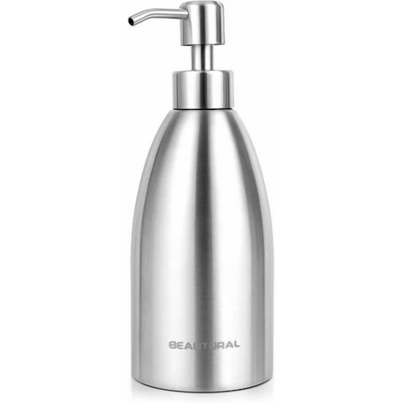 Stainless Steel Countertop Soap Dispenser 15.2 Oz, Rust-Proof Liquid S