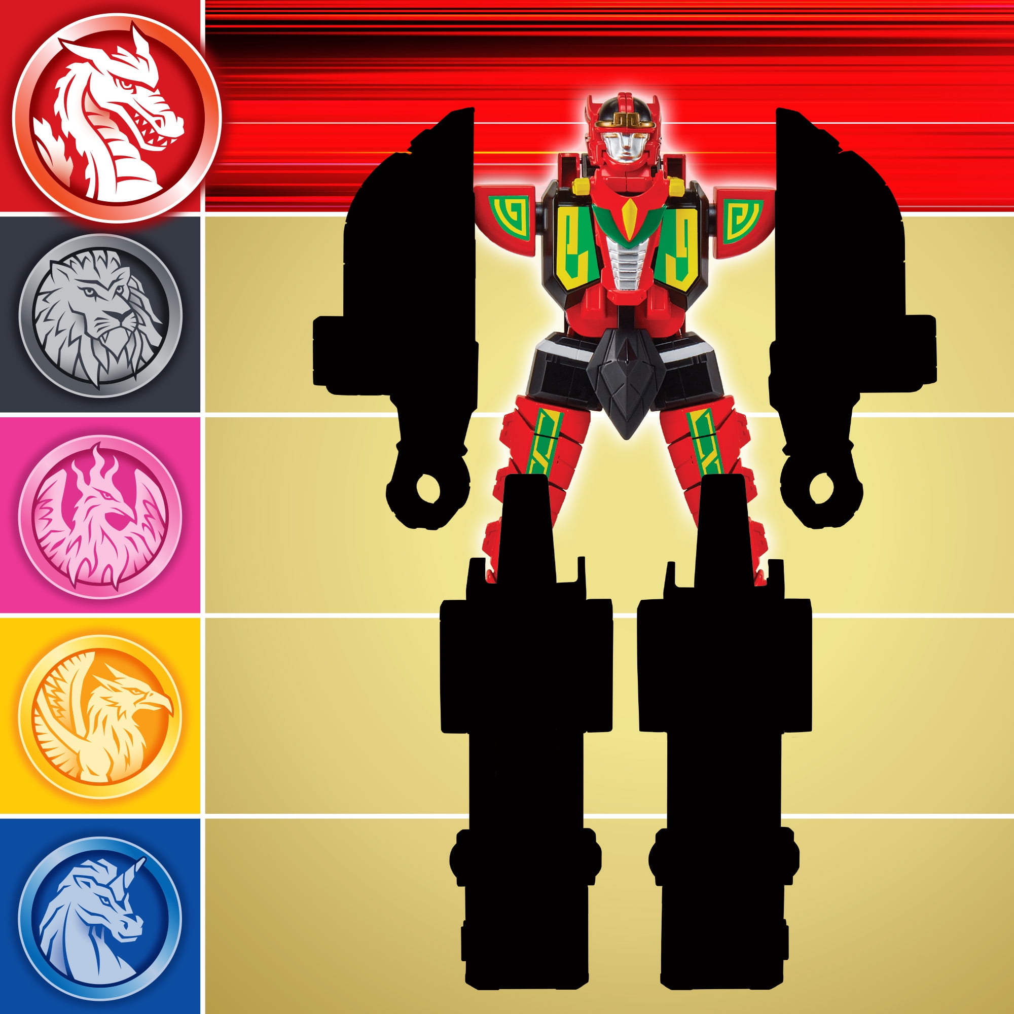Mighty Morphin Power Rangers: Re-Ignition - Red Dragon Deluxe Combinable Thunderzord (Season 2) by Playmates Toys