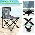 thumbnail image 4 of 600D Oxford Camping Chair Portable Foldable Chair Supports 220 lbs for Picnic, Fishing, Backpacking Polar Bear Pattern, 4 of 8