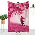 thumbnail image 4 of Fmlxio Gift Blanket, Valentines Day Throw Blanket Gifts for Mom, Wife, Red Pattern Blanket for Couch Sofa or Bed Clearance & more savings, 4 of 7