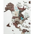 thumbnail image 6 of Enjoy The Wood 3D Wood World Map Wall Art Large Wood Wall Décor Housewarming Gift Idea Wood Wall Art World Travel Map for Home & Kitchen or Office (M, Cappuccino), 6 of 11