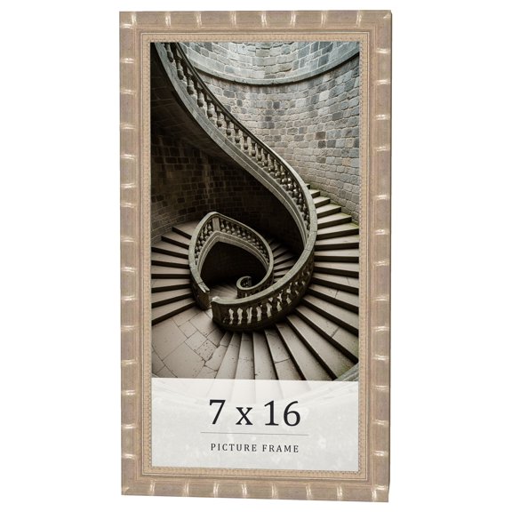 7x16 Frame Silver Real Wood Picture Frame Width 1.5 inches | Interior Frame Depth 0.5 inches |