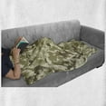 thumbnail image 6 of Camo Soft Flannel Fleece Throw Blanket, Old Fashioned Camouflage Pattern Classical Jungle Survival Theme, Cozy Plush for Indoor and Outdoor Use, 50" x 70", Pale Green Army Green, by Ambesonne, 6 of 6