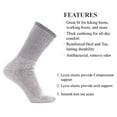 thumbnail image 7 of SOLAX Mens Merino Wool Hiking Socks Outdoor Full Cushion Warm Trail Crew Socks 2 Pairs (LG Black165), 7 of 7