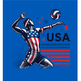 thumbnail image 2 of USA Volleyball Adult Blue Long Sleeve Hoodie-Medium, 2 of 4
