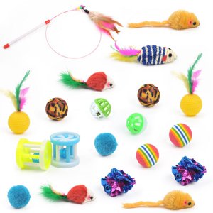 20 Pcs Cat Toys Kitten Toys Cat Stocking Toys Cat Chew Toys for Aggressive Chewers Cat Toys for Small Cats Toys & Games Cat Chew Toy Cat Chew Toys Kitten Chew Toys Squeaky Cat Toys
