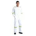 thumbnail image 4 of Sxiwei Men's One Piece Cotton Work Jumpsuit Reflective Straps Full Body Coveralls Mechanics Workwear White L, 4 of 7