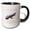 Black/White, variant on 3drose, Utah Territory Reptile the Gila Monster, 11oz Two-tone Blue Mug