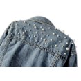 thumbnail image 3 of Women's Casual Denim Jacket With Pearl, 3 of 5