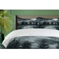 thumbnail image 4 of Ambesonne Horror House Duvet Cover Sets, Moonrise Scenery, 2-Queen, Grey, 4 of 7