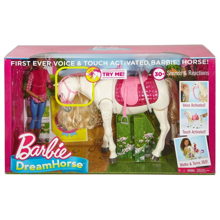 Mount Vesuv vinter Withered Barbie DreamHorse & Brunette Doll, Interactive Toy with 30+ Reactions -  Walmart.com