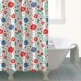 thumbnail image 4 of Pioneer Flower Floral Print Pattern Shower Curtain 72"x84", Bathroom Decorative Shower Curtain Set with 12 Hooks, Waterproof Washable, 4 of 6