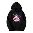 thumbnail image 3 of SuTry Women's Festival Printed Blouses Loose Long-Sleeved Casual Hooded Sweatshirt with Pocket Suitable for Festive Outings(Black#2,2XL), 3 of 4
