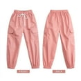 thumbnail image 5 of Rolanko Girls Cargo Pants for Kids Loose Streetwear Hip Hop Dance, 5 of 6