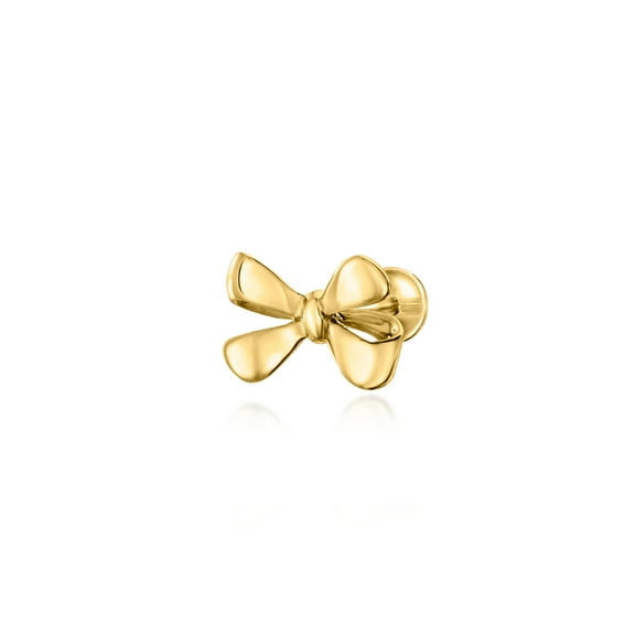 Ross-Simons 10kt Yellow Gold Bow Flat-Back Stud Earrings, Women's, Adult