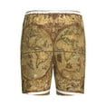 thumbnail image 5 of Naloa World Map1 Men's Short Pajama Pants, Lounge Comfort Shorts with Elasticized Waistband and Side Pockets - Small, 5 of 9