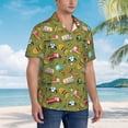 thumbnail image 3 of Fuzoiu Transportation Prints Print Hawaiian Shirt for Men, Summer Beach Casual Short Sleeve Button Down Shirts, Men’s Beach Summer Shirts with Pocket,X-Large, 3 of 7