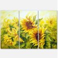 thumbnail image 4 of Designart Bright Yellow Sunny Sunflowers Canvas Wall Art, 4 of 4