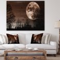 thumbnail image 4 of Design Art - Lever de Lune Rouge sur des Arbres Sombres, 4 of 5