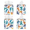 thumbnail image 2 of Kdxio Block Dinosaur Print Tissue Box Cover,Square Decorative PU Leather Facial Paper Case Organizer Holder Dispenser for Bathroom,Night Stands,Desk,Car 5.2''X5.2''X5.2'', 2 of 8
