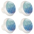 thumbnail image 2 of HemaKayy 4 Pack 1.37" Decorative Cabinet Knobs - Elegant ABS Glass Handles for Home Furniture Decor - Dresser Drawer Door Pulls - Perfect for Kitchen Bedroom - Abstract Marble Texture, 2 of 8