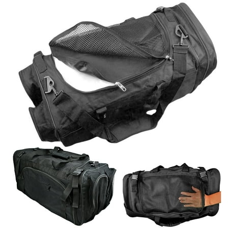 Black 28" Equipment Bag Taekwondo Karate MMA Gym Mesh Gear Bag for Martial Arts