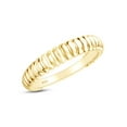 thumbnail image 3 of AFFY 14K Yellow Gold Over Sterling Silver Vintage Dome Eternity Band Ring Jewelry For Gifts Ring Size-6.5, 3 of 5