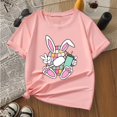 thumbnail image 4 of MEZZALL Children Casual Letter Pattern Print Multicolor T-Shirts Round Neck Short Sleeve Tshirts, Pink, 12-13 Years, 4 of 4