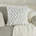 thumbnail image 5 of Mina Victory Sofia Velvet Shimmer Poms White Throw Pillows, 5 of 6