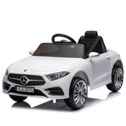 PINGCNG Luxurious 12V Mercedes-Benz CLS 350 Kids Ride On Car with Parents Remote Control Four Wheel Suspension Bright LED Lights Advanced Power Display Entertaining Music and Volume C