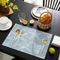 thumbnail image 3 of Blue White Starfish Placemats Set of 4, Coastal Ocean Summer Sea Nautical Placemats for Dining Table, Place Mats for Kitchen Tabletop, Waterproof Wipeable Dining Table Mats Set, 3 of 9