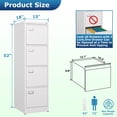 thumbnail image 2 of Fesbos 4 Drawer File Cabinet with Lock, File Cabinets for Home Office,18" Deep Vertical Metal White File Cabinet Office Storage Cabinet Organizer for Letter/Legal / A4, 2 of 7