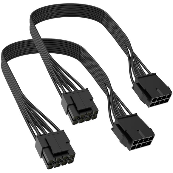 2 Pack Motherboard ATX CPU 8 Pin (4+4) Male to Female Extension Cable for Power Supply PSUs 9.5-inch(24cm)